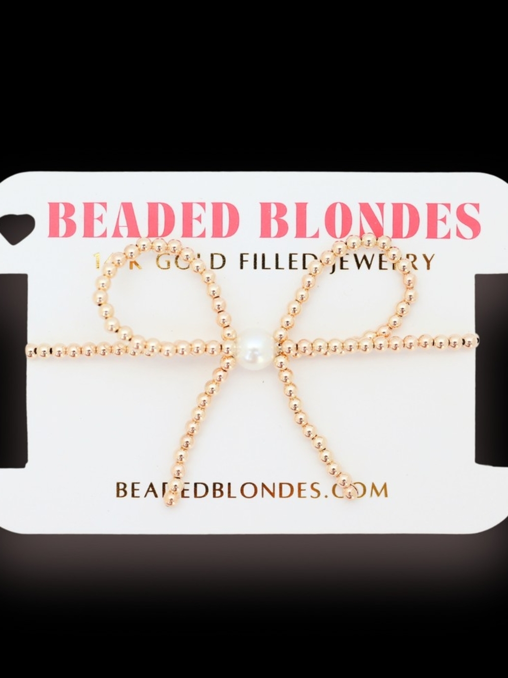 Beaded Blondes Gold Bow Bracelet
